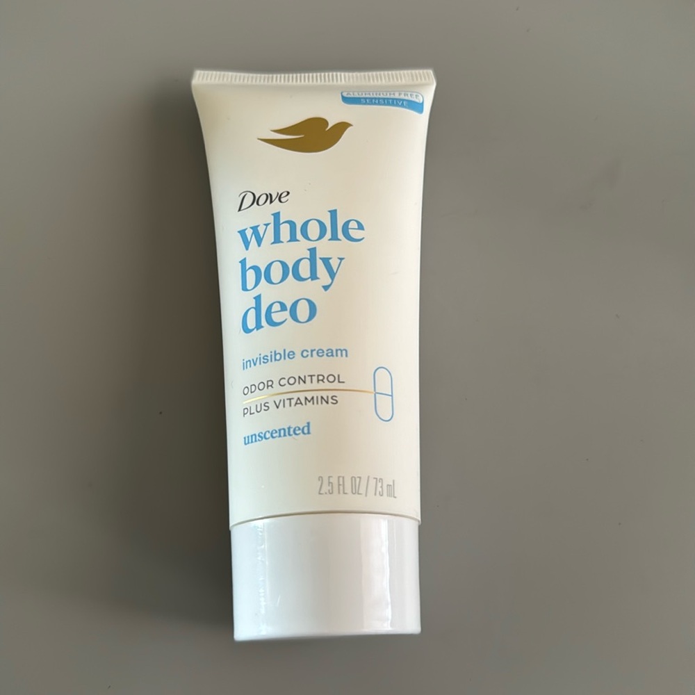 Dove Whole Body Invisible Long Lasting Women's Deodorant Cream Unscented